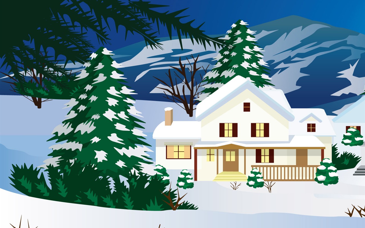 Vector Winter Wallpaper #3 - 1280x800