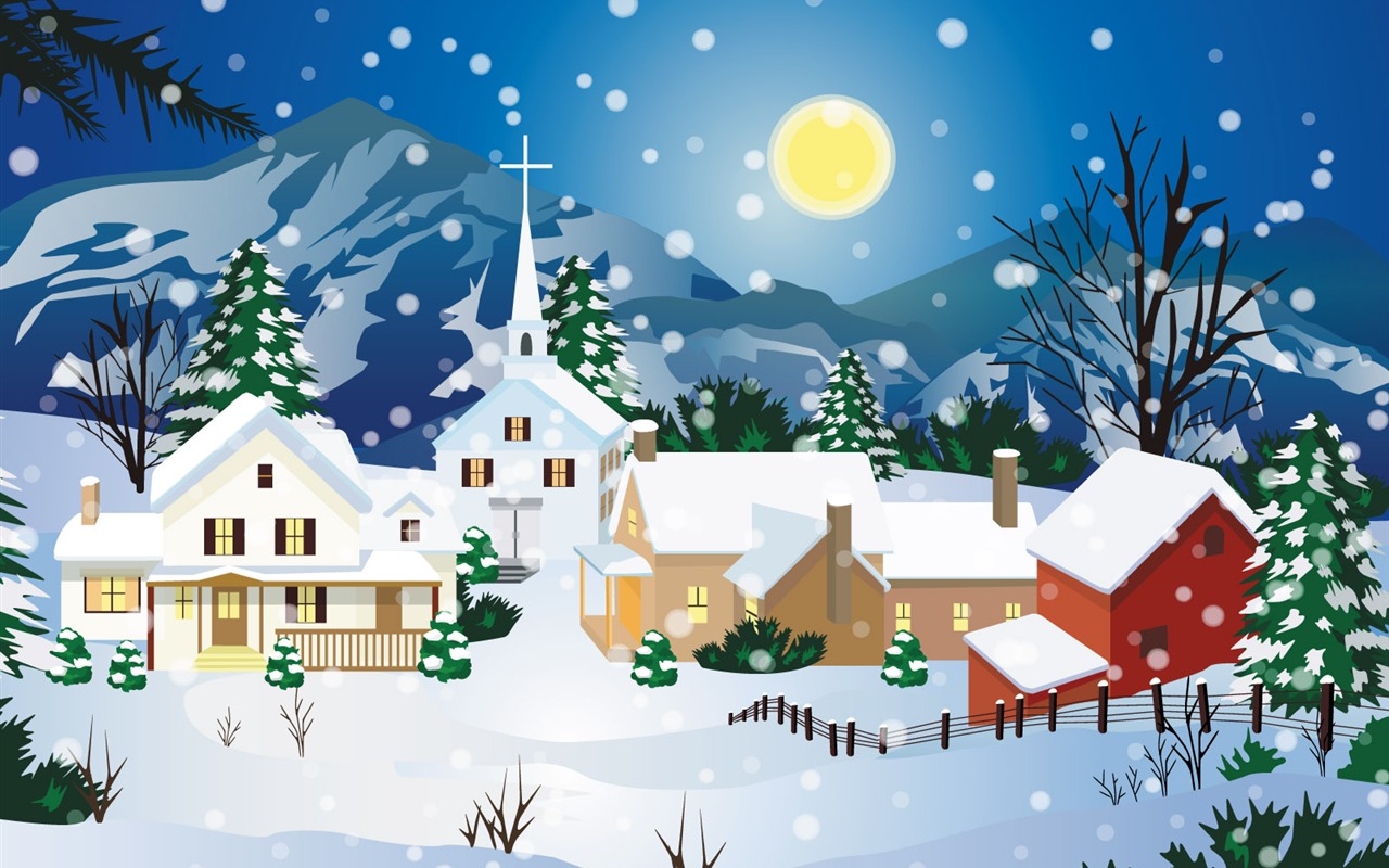 Vector Winter Wallpaper #17 - 1280x800