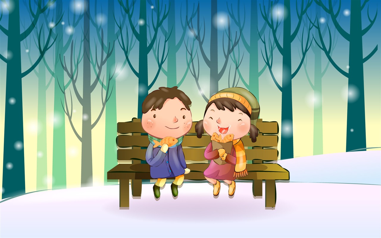 Vector children's Happy Wallpaper (4) #1 - 1280x800
