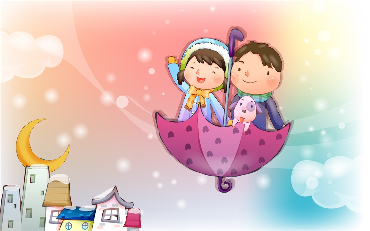 Vector children's Happy Wallpaper (4) #2 - 1280x800