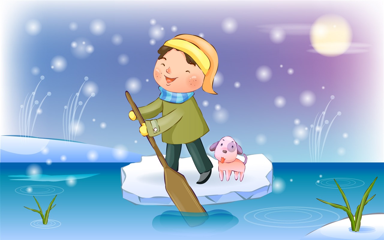 Vector children's Happy Wallpaper (4) #4 - 1280x800