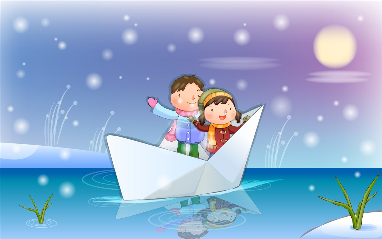 Vector children's Happy Wallpaper (4) #5 - 1280x800