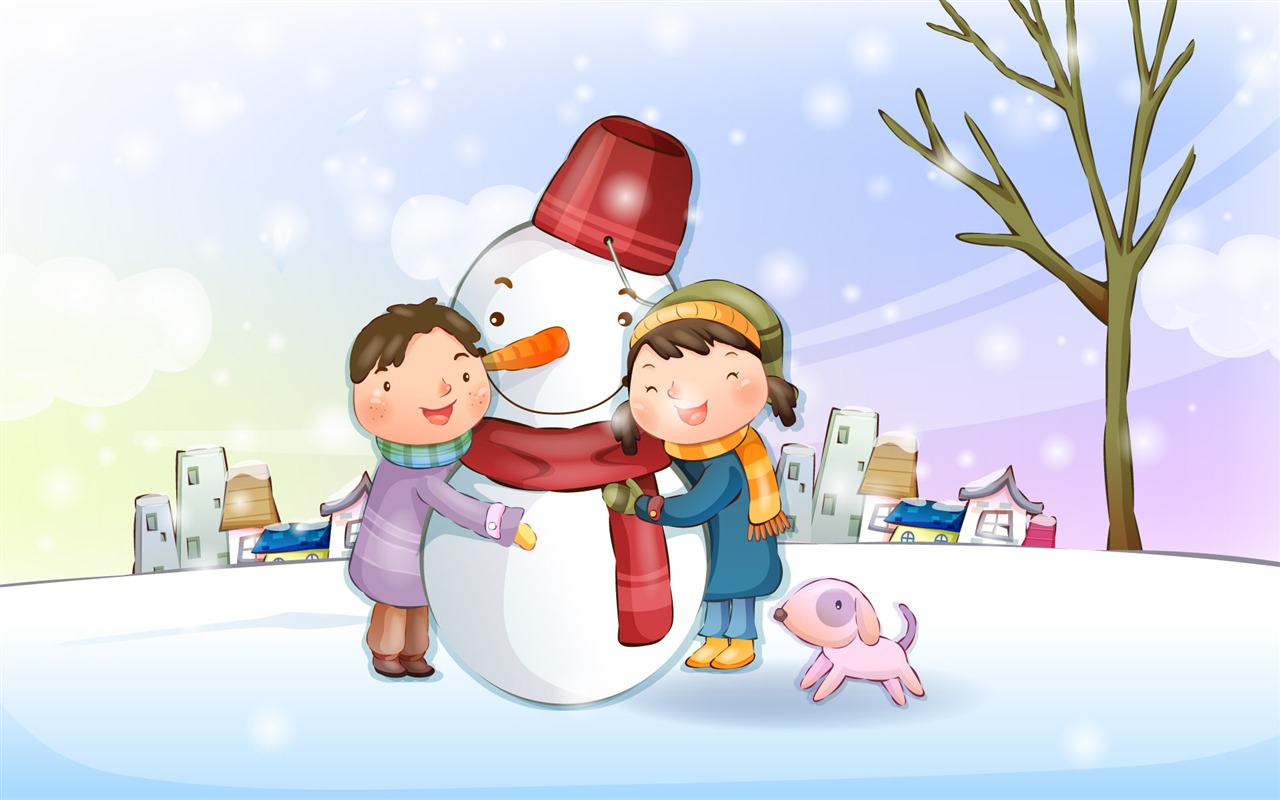 Vector children's Happy Wallpaper (4) #6 - 1280x800