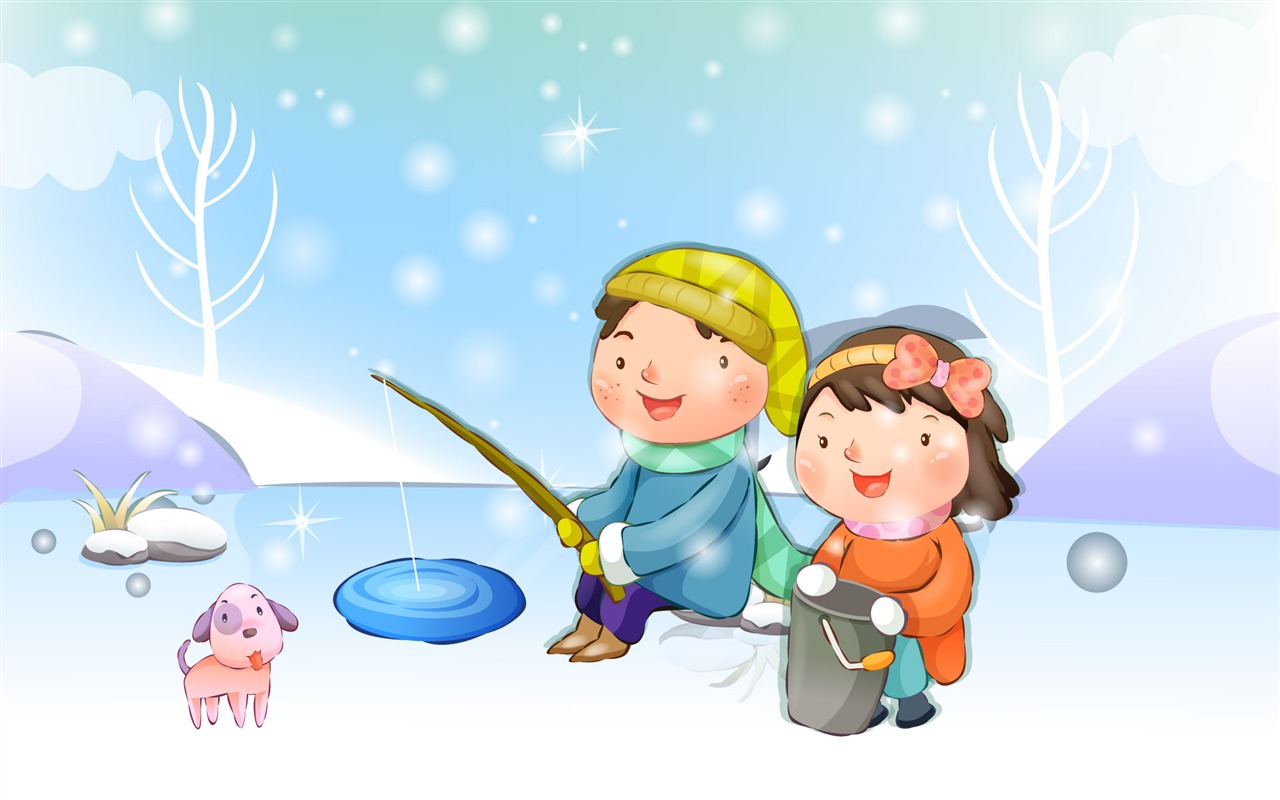 Vector children's Happy Wallpaper (4) #8 - 1280x800
