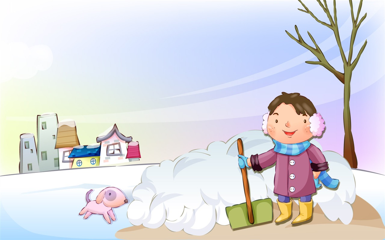 Vector children's Happy Wallpaper (4) #14 - 1280x800