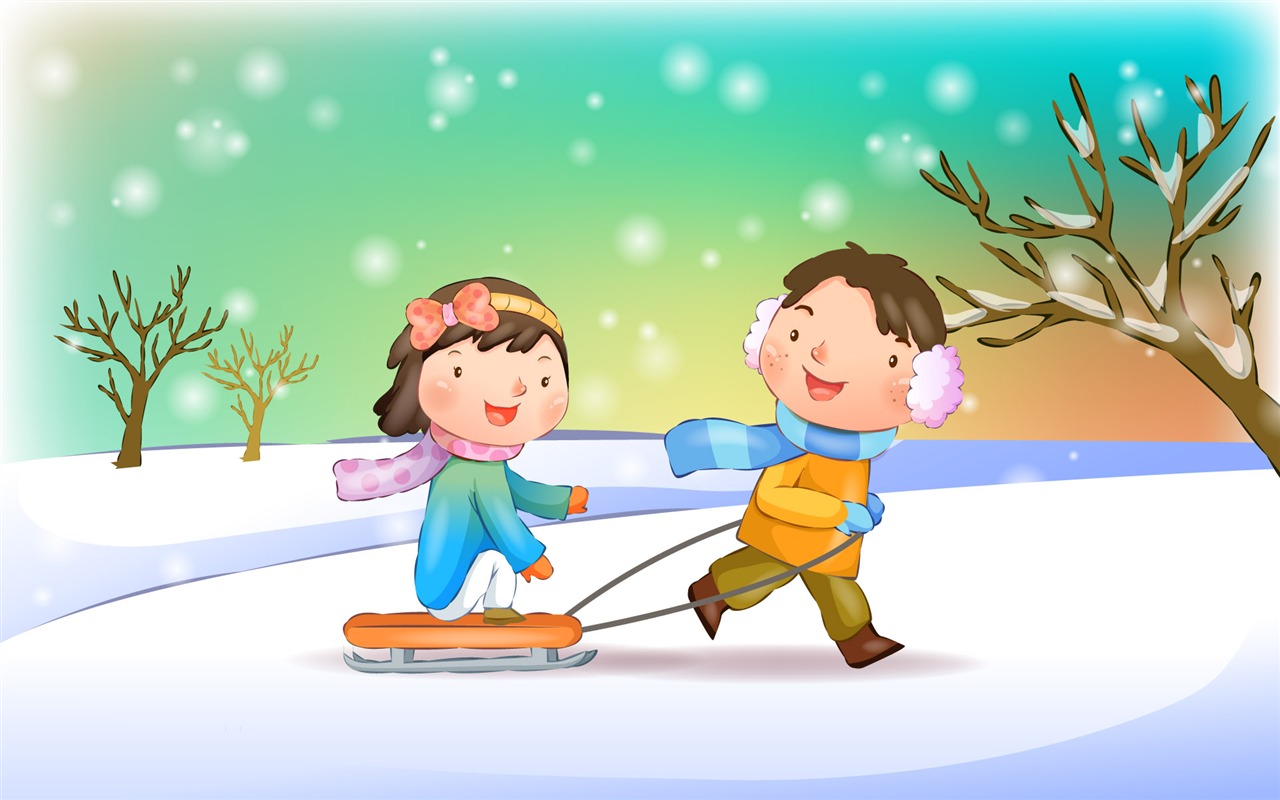 Vector children's Happy Wallpaper (4) #16 - 1280x800