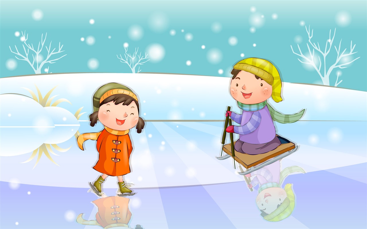 Vector children's Happy Wallpaper (4) #20 - 1280x800