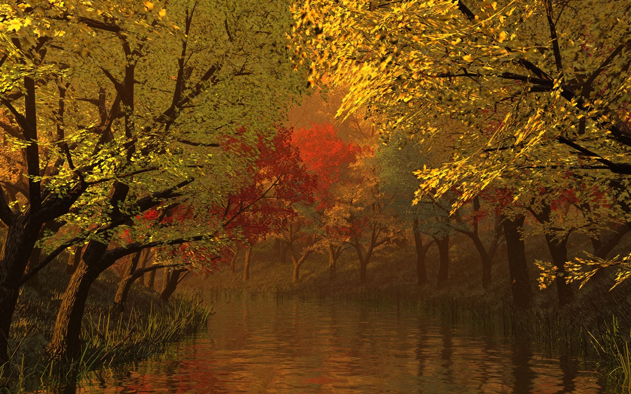 Digital three-dimensional design wallpaper (6) #12 - 1280x800