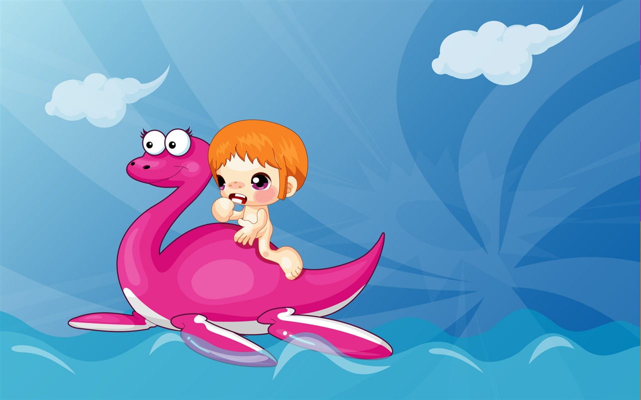 Vector Cartoon Child Wallpaper (1) #7 - 1280x800