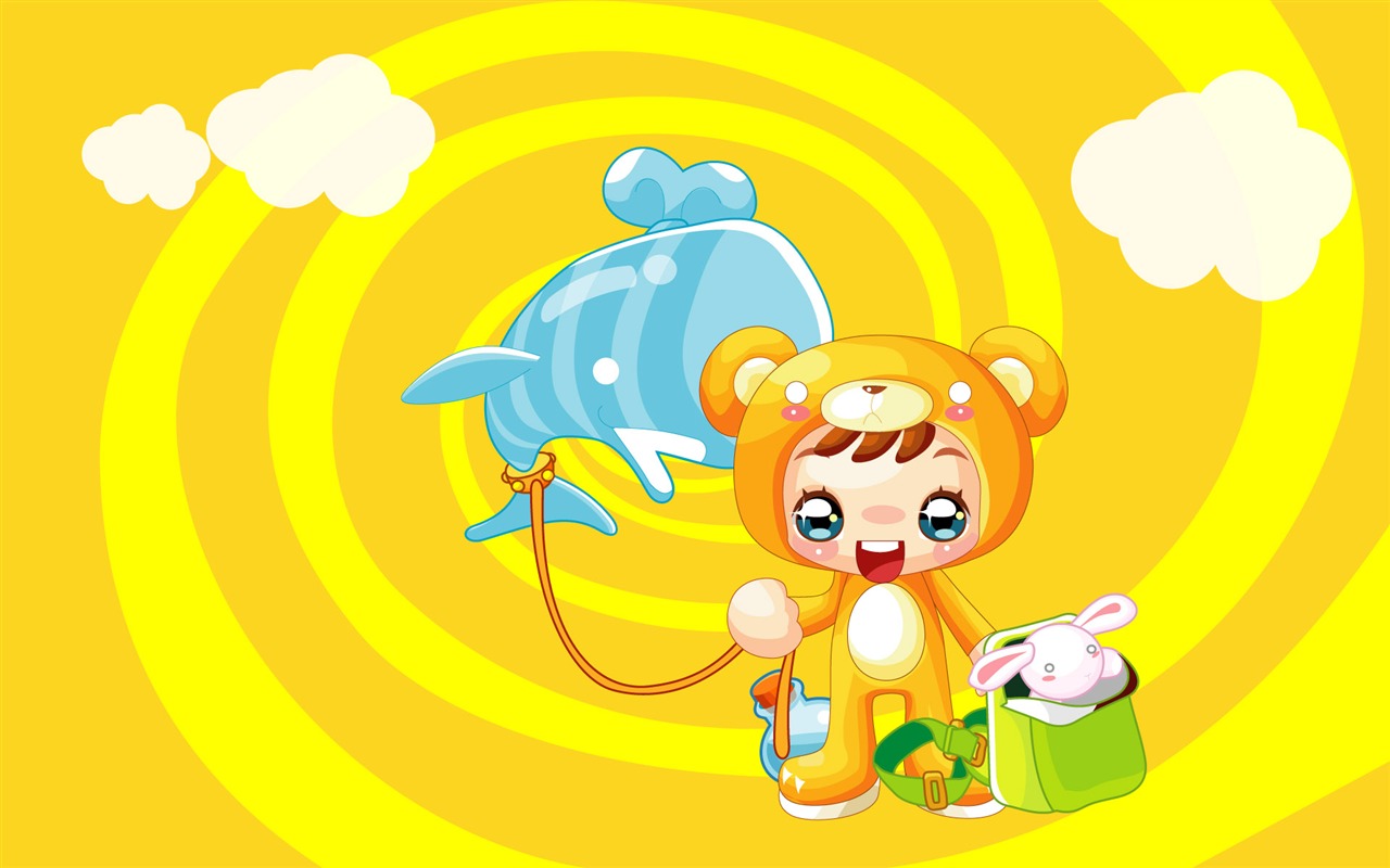 Vector Cartoon Child Wallpaper (1) #19 - 1280x800