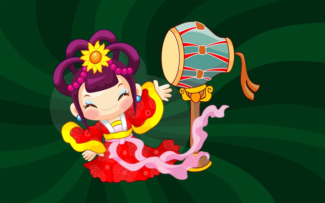Vector Cartoon Child Wallpaper (2) #12 - 1280x800