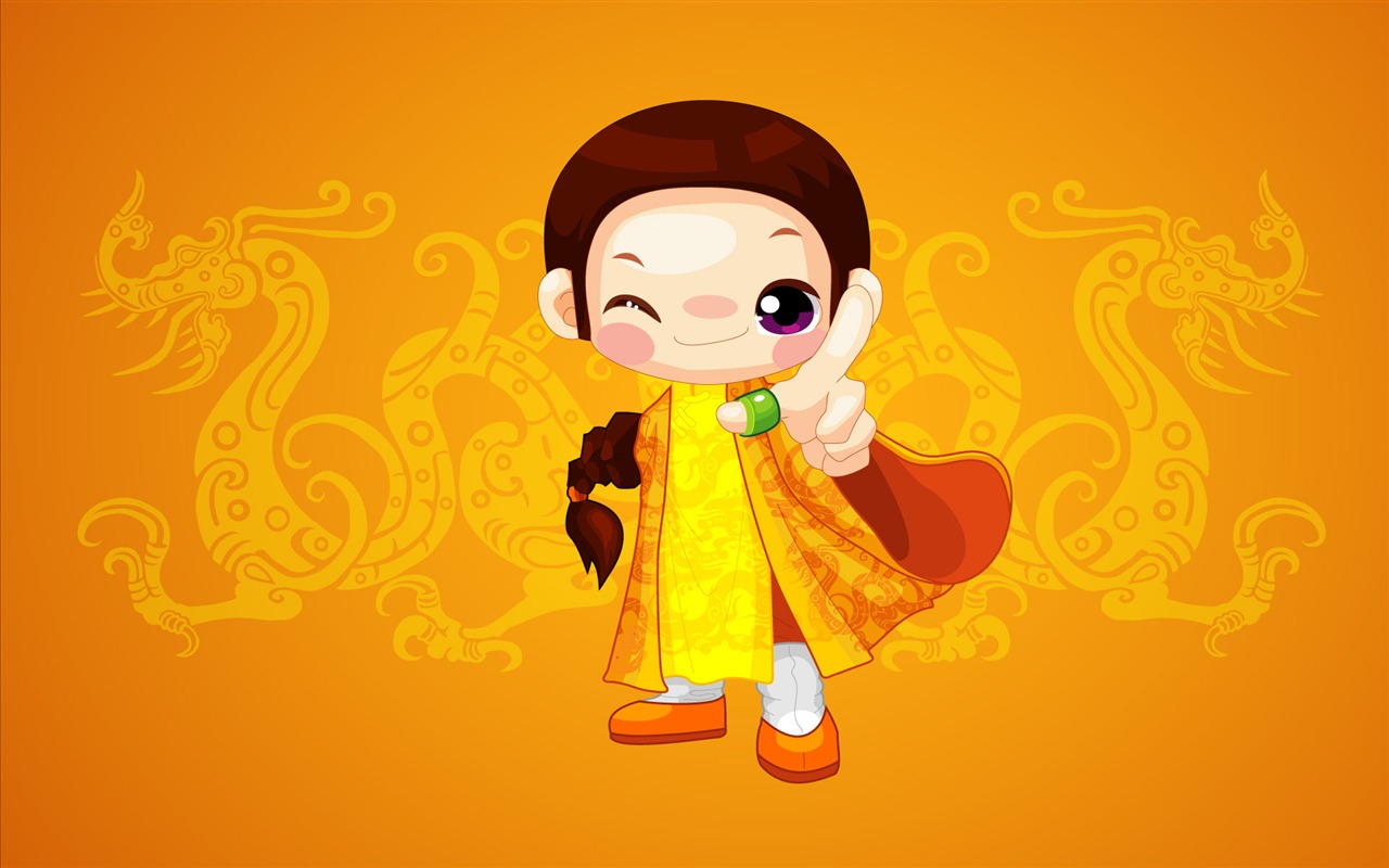 Vector Cartoon Child Wallpaper (2) #15 - 1280x800