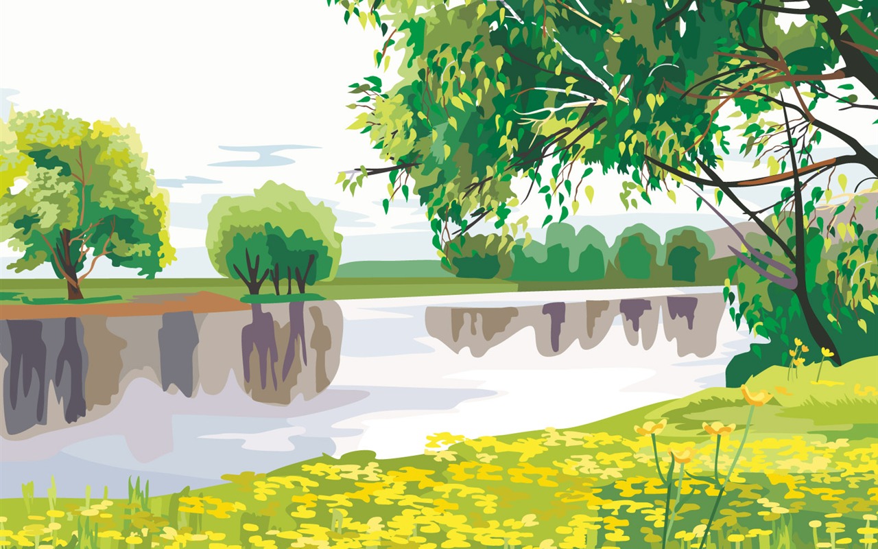 Vector Scenery Bilder (2) #1 - 1280x800