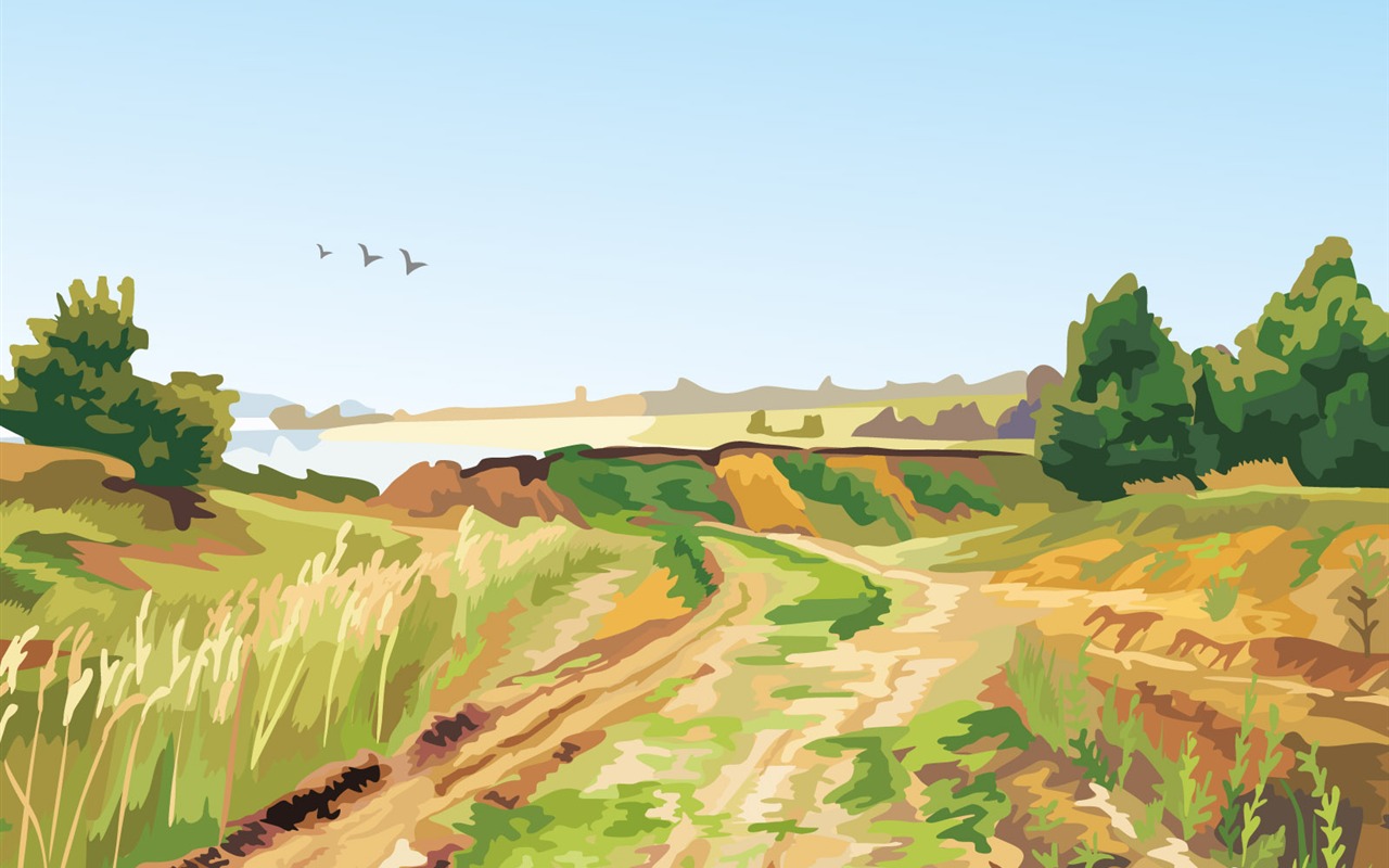 Vector Scenery Bilder (2) #3 - 1280x800