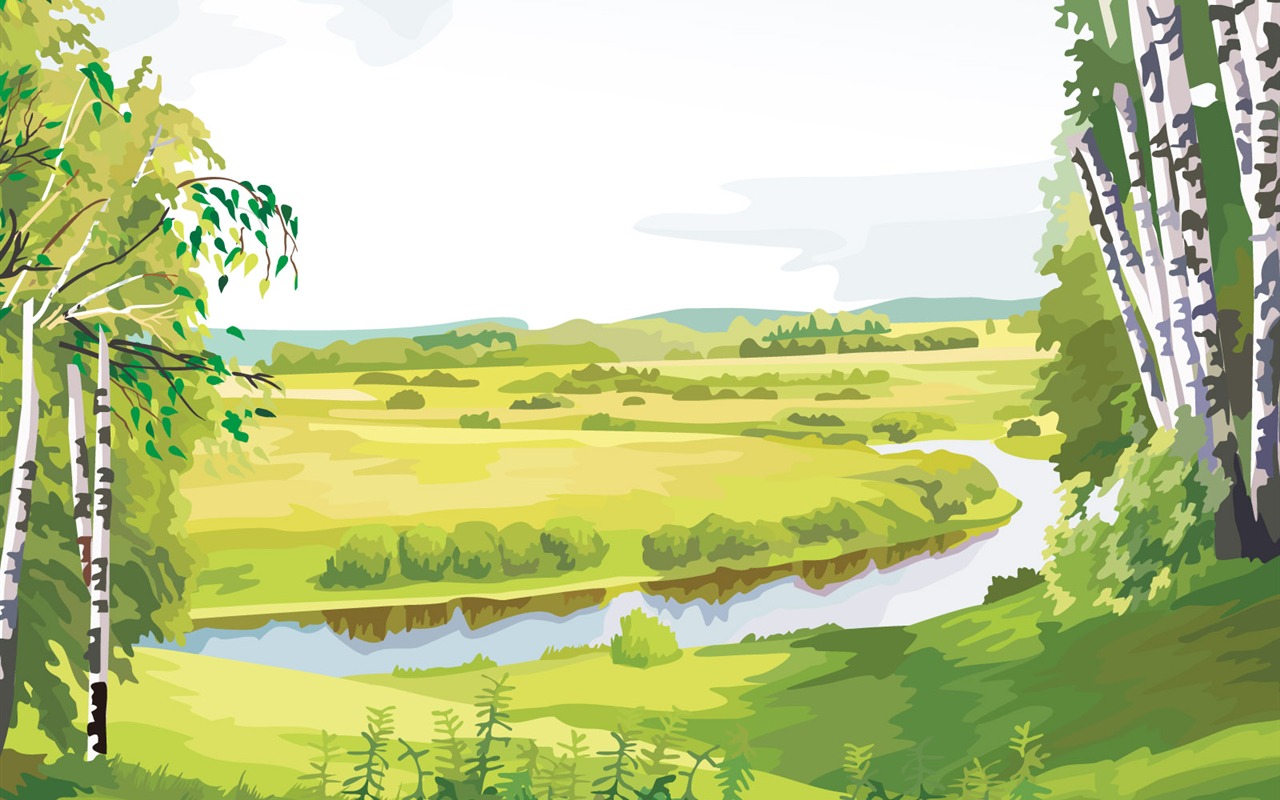 Vector Scenery Bilder (2) #20 - 1280x800