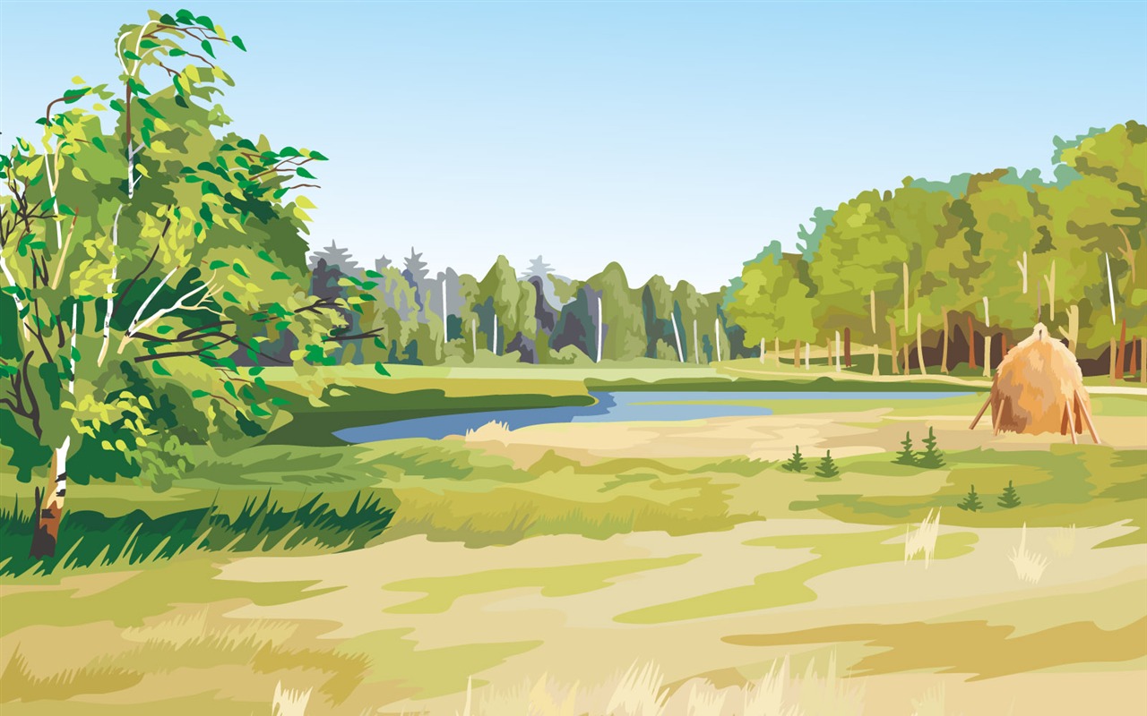 Tapety Vektorové Krajina (4) #14 - 1280x800