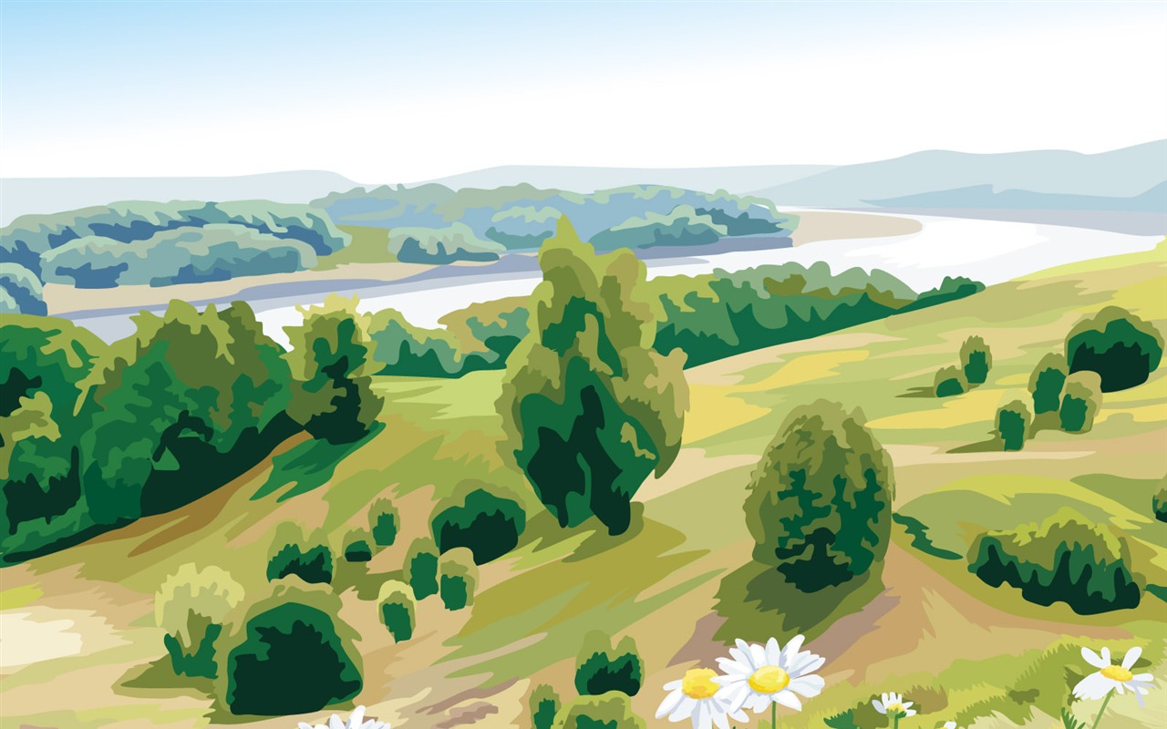 Tapety Vektorové Krajina (4) #20 - 1280x800