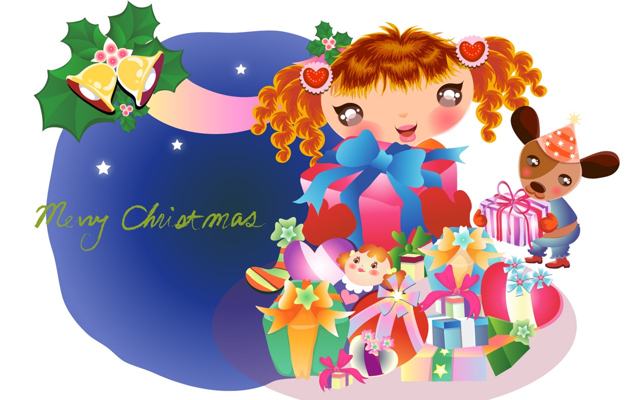 Vector Christmas wallpapers (2) #1 - 1280x800