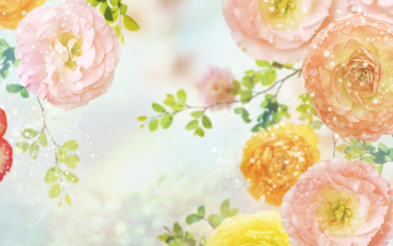 夢幻CG背景花卉壁紙 #8 - 1280x800