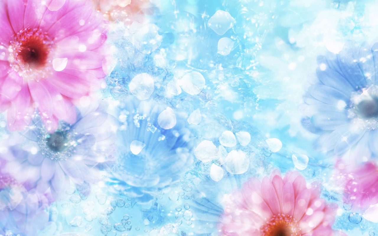梦幻CG背景花卉壁纸13 - 1280x800