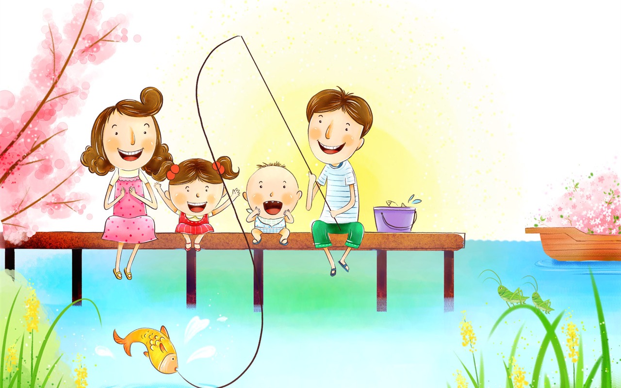 Vector happy home wallpapers #1 - 1280x800