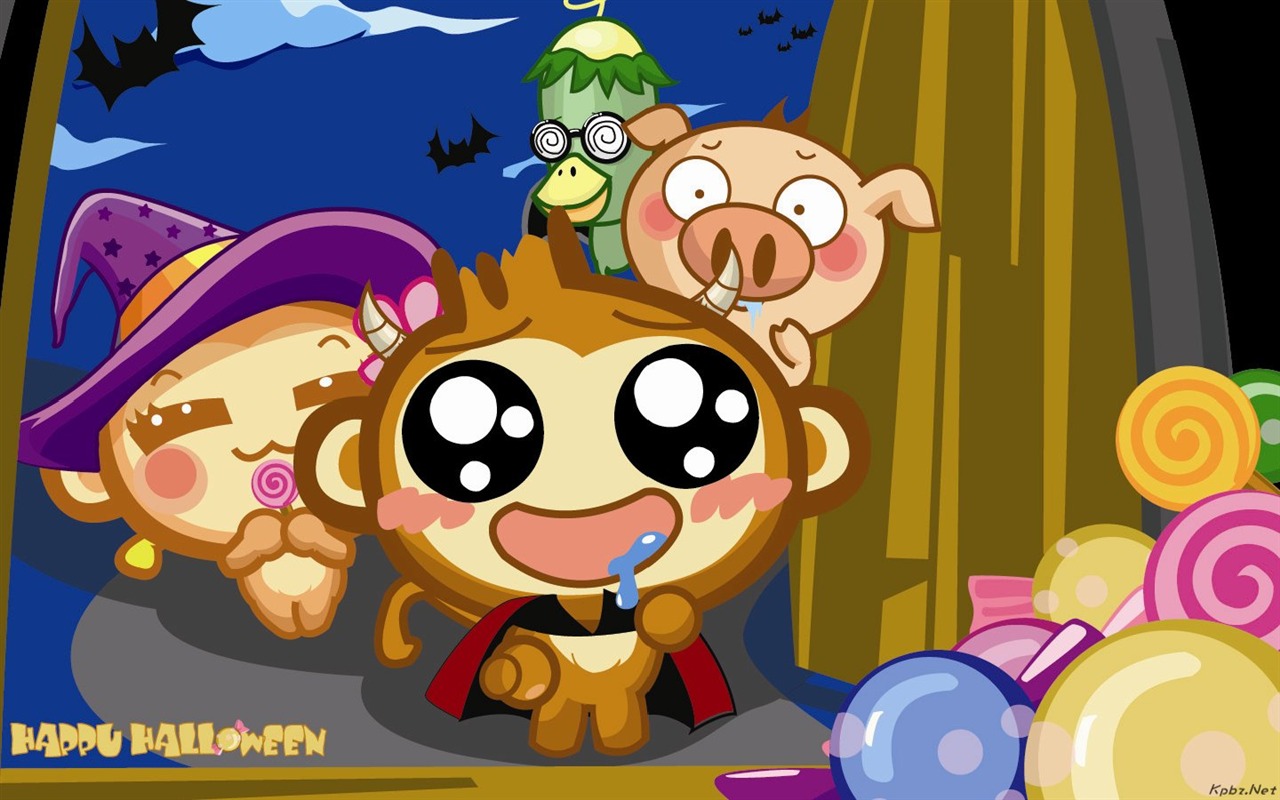 Yau giggle monkey wallpaper #19 - 1280x800