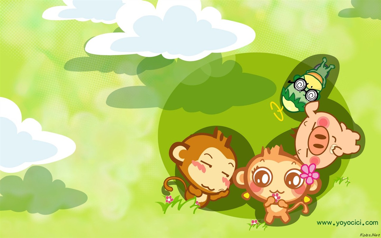 Yau giggle monkey wallpaper #22 - 1280x800