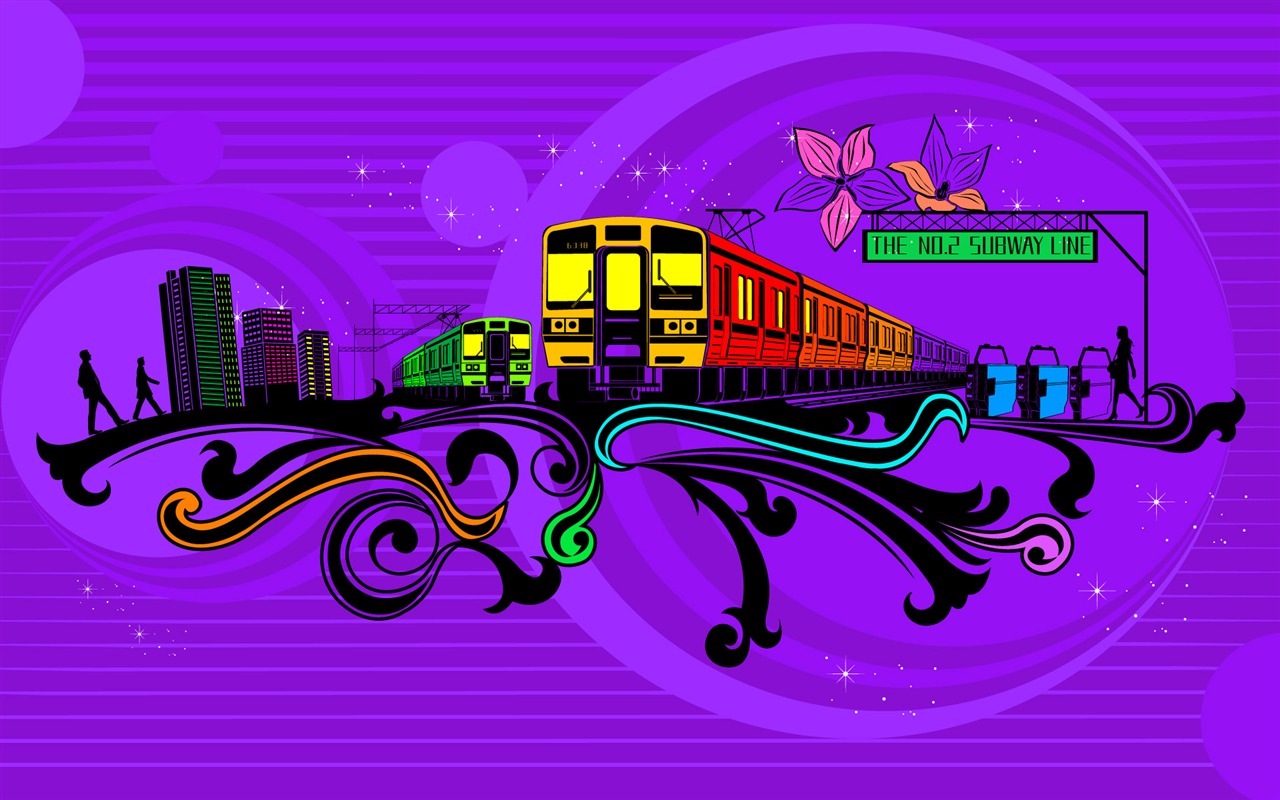 Vectorial de fondos de escritorio de modelo urbano (2) #9 - 1280x800