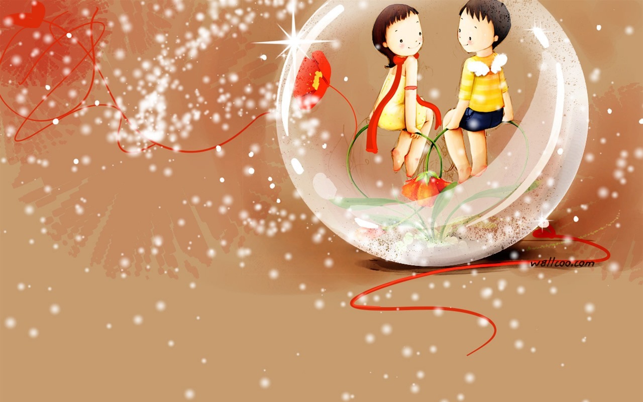 Webjong chaud et doux des couples peu illustrateur #7 - 1280x800