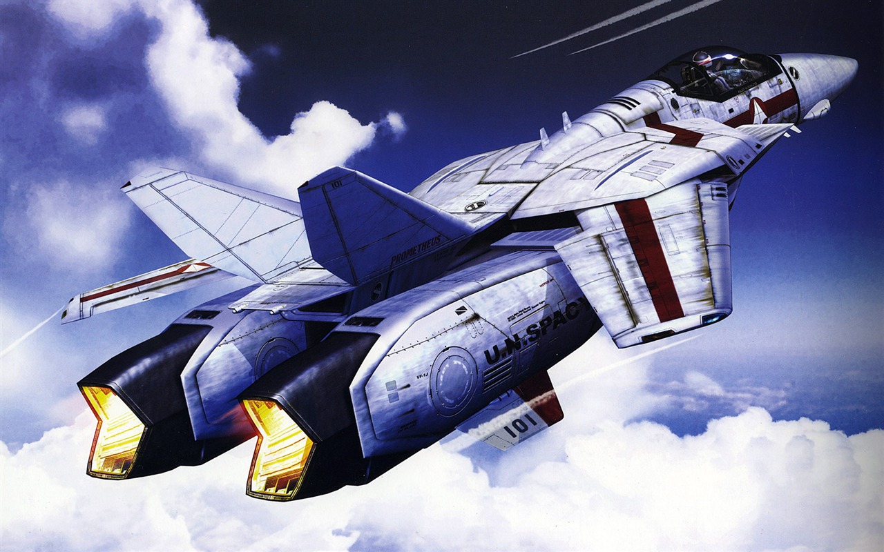 Macross fondo de pantalla de combate (2) #5 - 1280x800