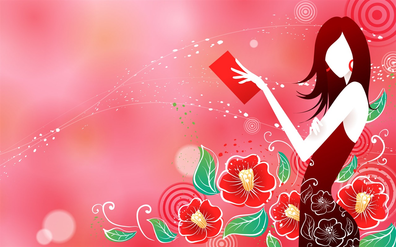 矢量女人花壁紙專輯(八) #2 - 1280x800