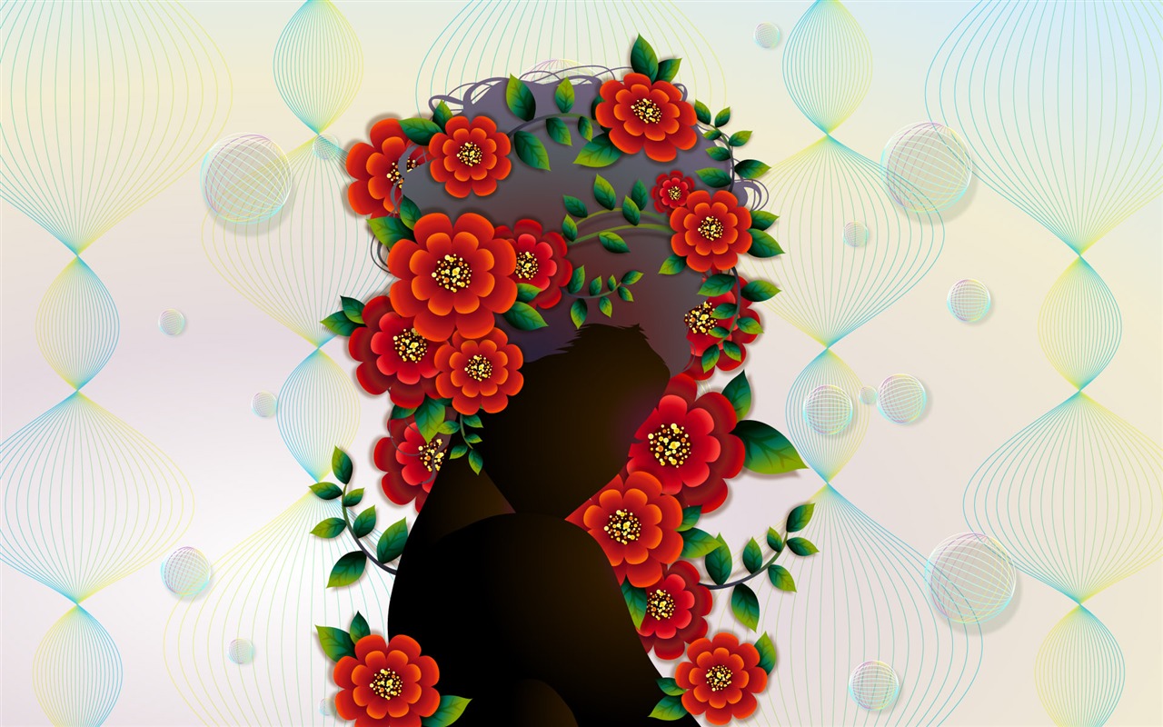 矢量女人花壁紙專輯(八) #20 - 1280x800