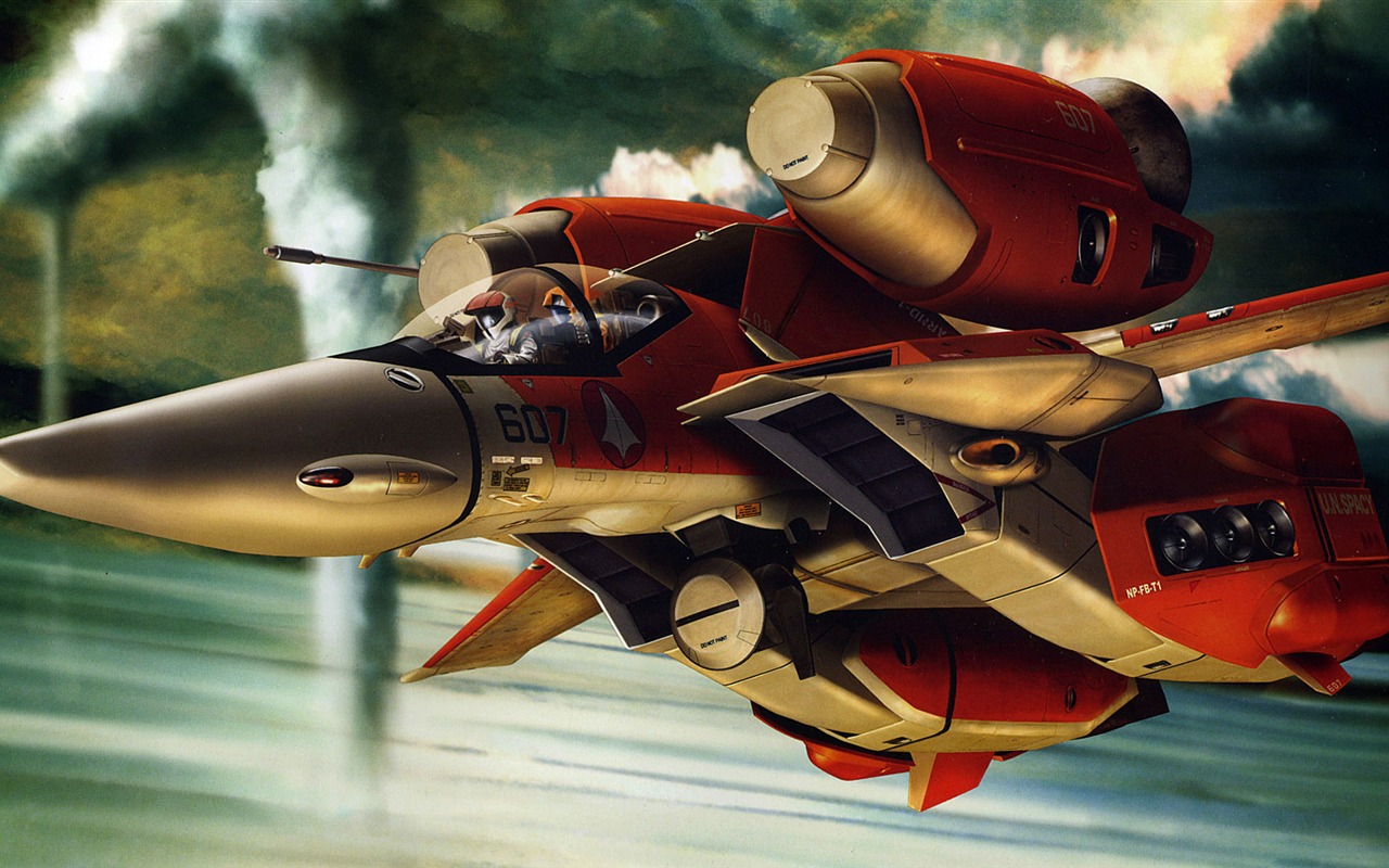 Macross истребитель обои (1) #4 - 1280x800