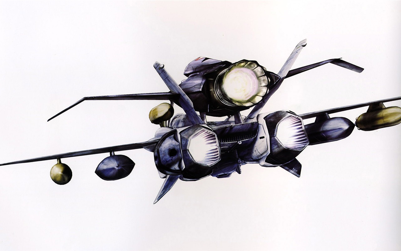 超時空要塞マクロスの戦闘機の壁紙(1) #11 - 1280x800