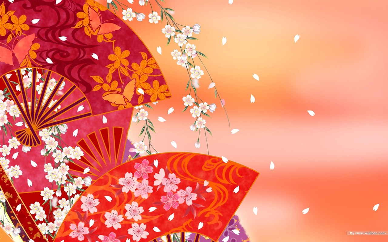 Japan-Stil Tapete Muster und Farbe #11 - 1280x800