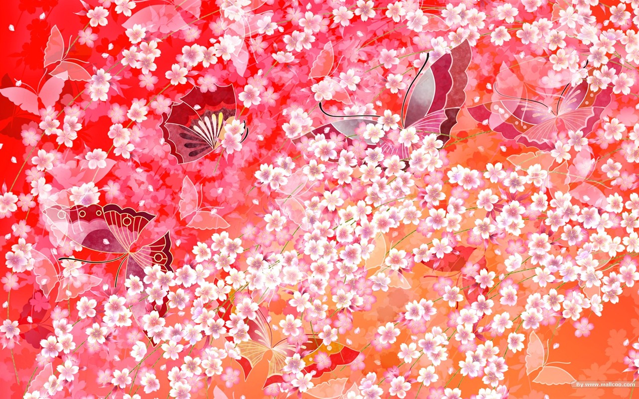 일본 스타일의 벽지 패턴 및 색상 #14 - 1280x800
