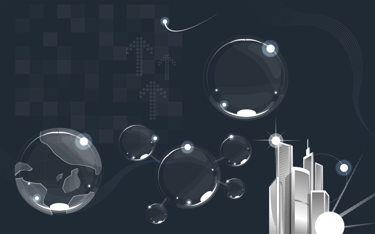 Three-dimensional design vector wallpaper (2) #10 - 1280x800