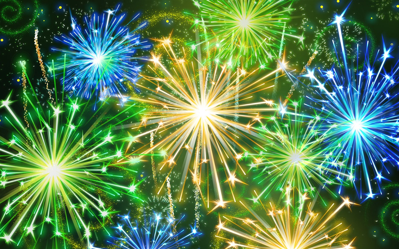 Farbenprächtiges Feuerwerk HD Wallpaper #5 - 1280x800