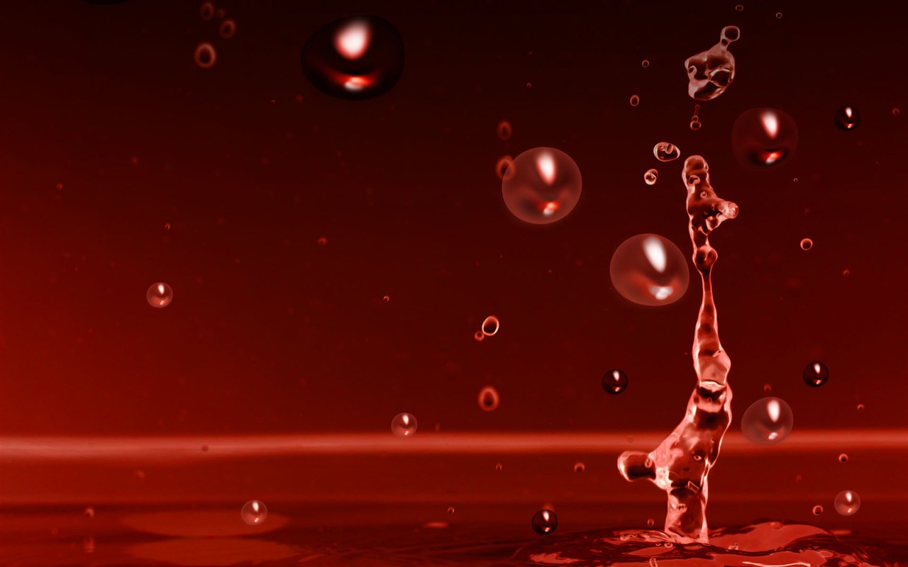 炫彩動感水珠 高清壁紙 #2 - 1280x800
