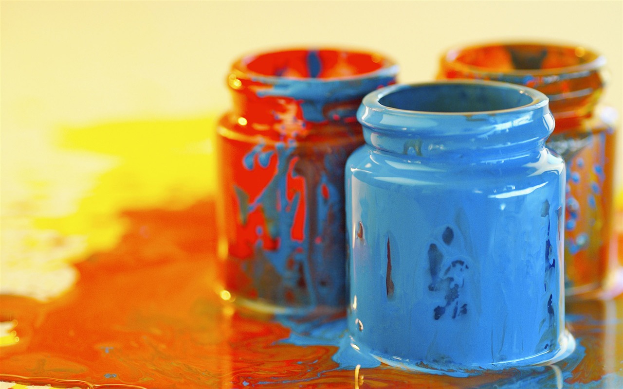 Colorful wallpaper paint brushes (1) #15 - 1280x800