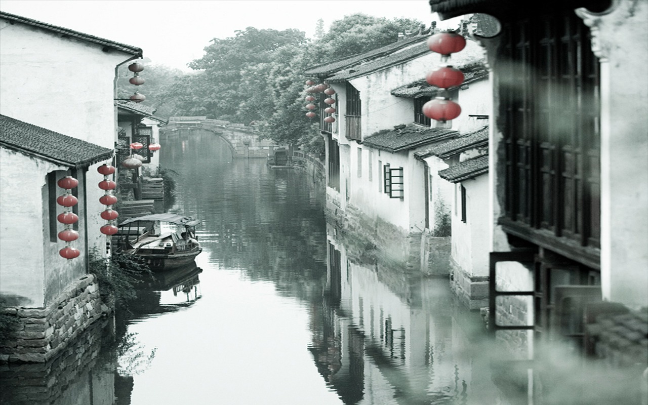 江南古鎮壁紙 #16 - 1280x800