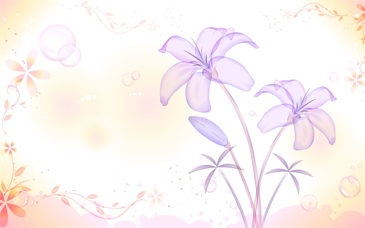 炫彩花紋 壁紙(十) #17 - 1280x800