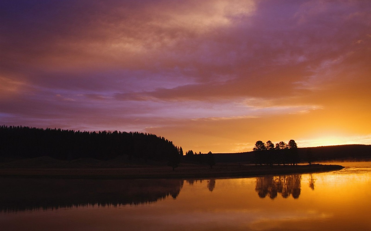 Certaines lever et coucher de soleil fonds d'écran (1) #19 - 1280x800