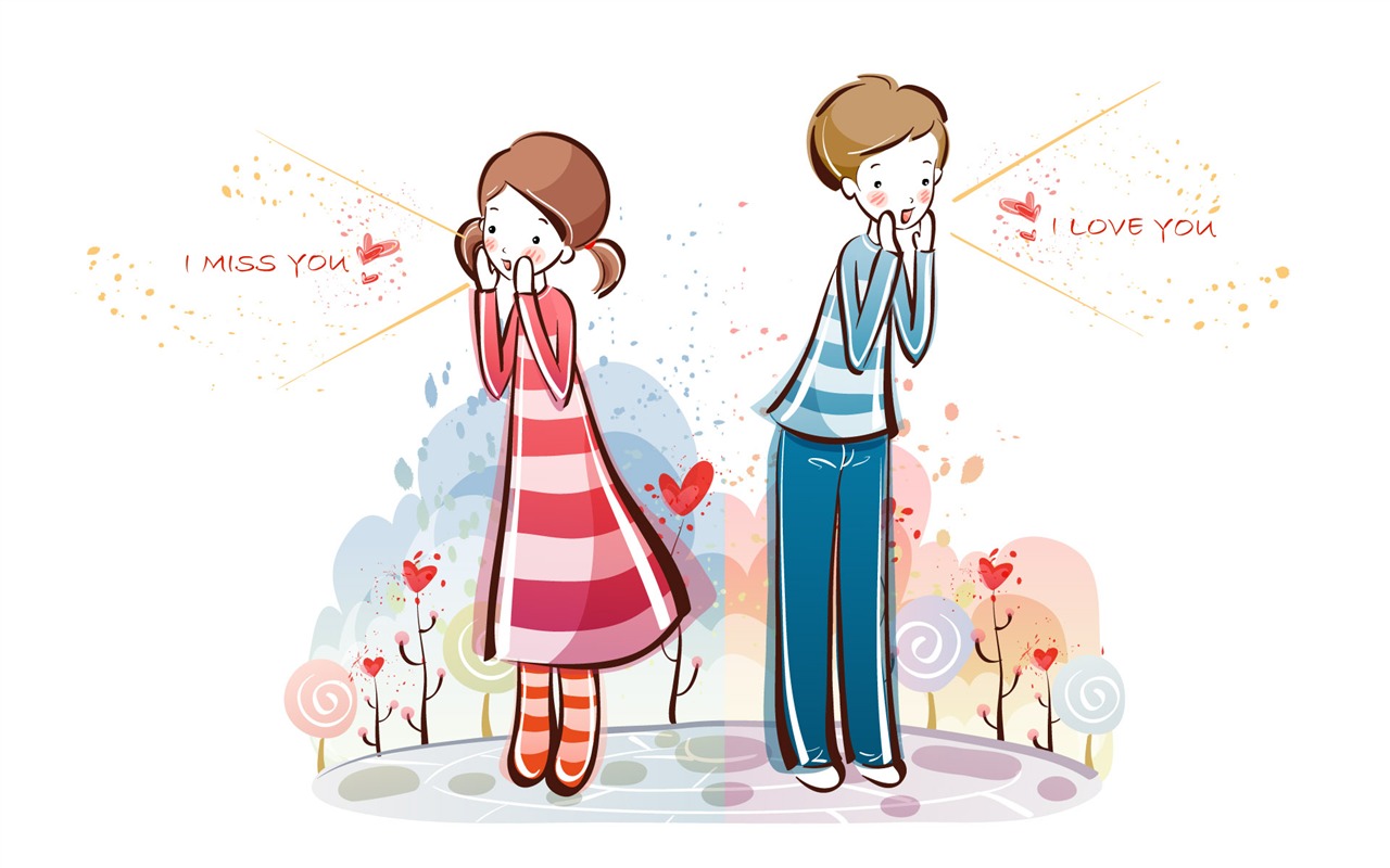 Cartoon Valentine's Day wallpapers (1) #3 - 1280x800