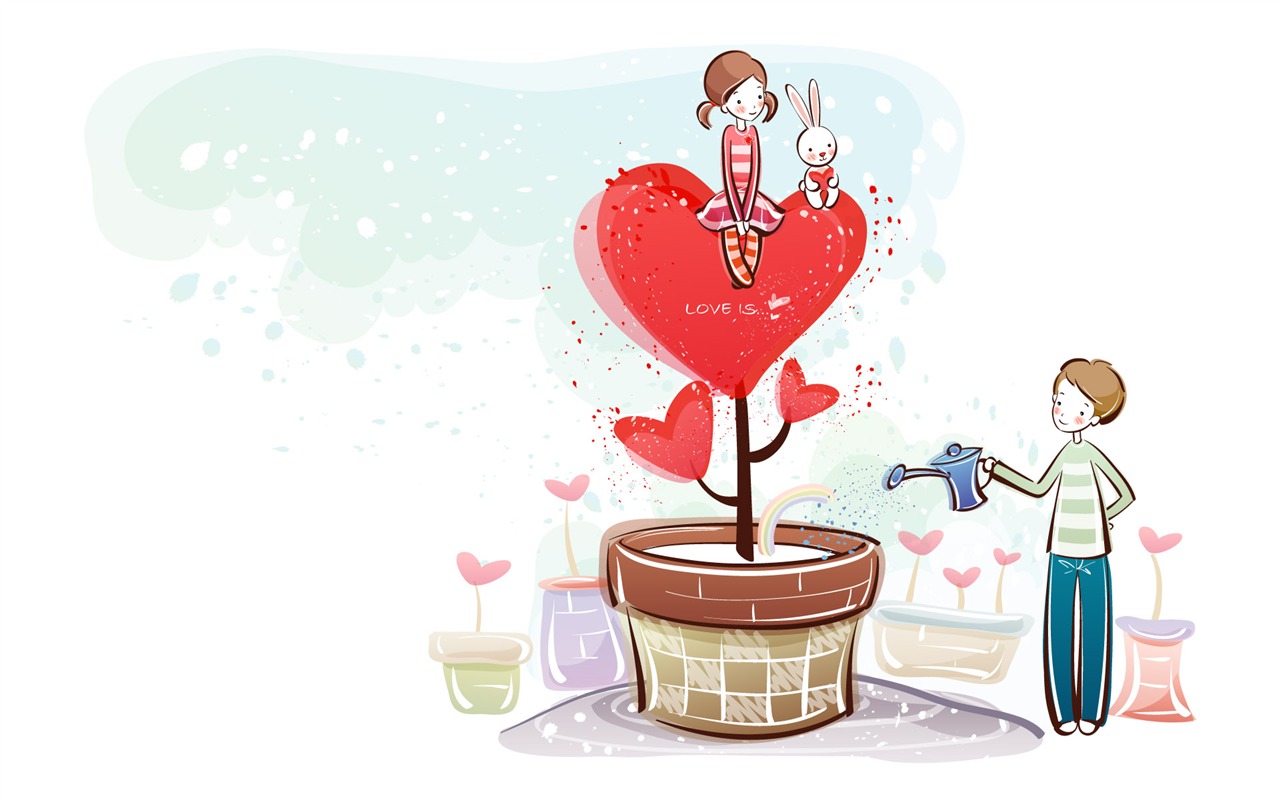 Kreslený Valentýna Tapety na plochu (1) #4 - 1280x800