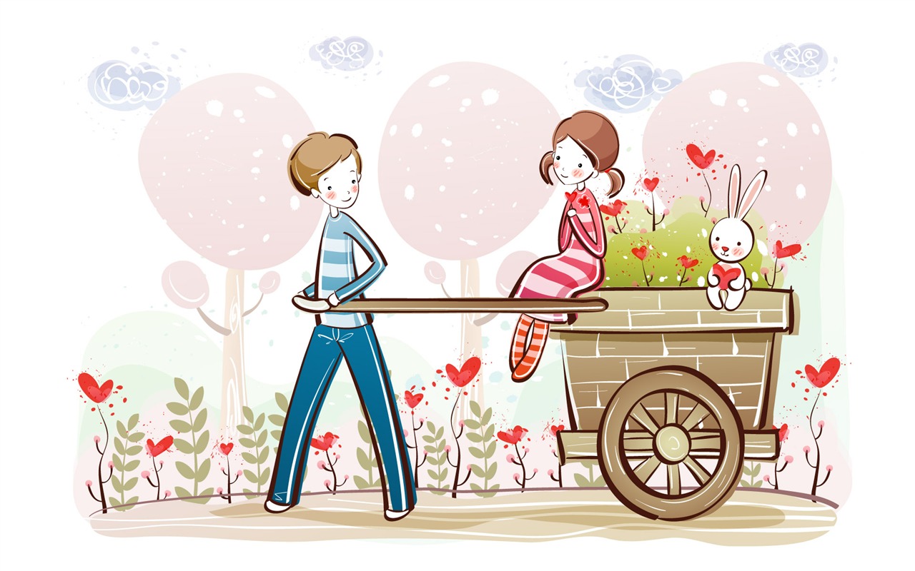 Kreslený Valentýna Tapety na plochu (1) #11 - 1280x800