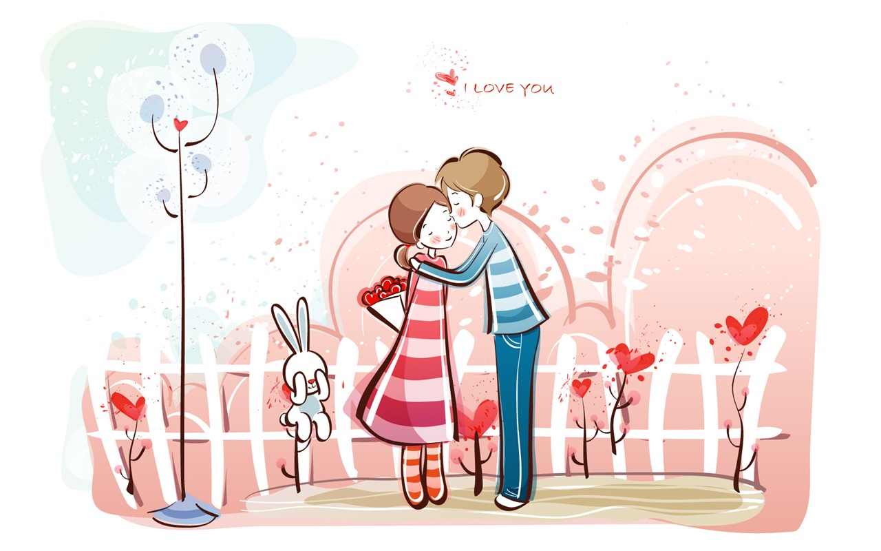Kreslený Valentýna Tapety na plochu (1) #19 - 1280x800