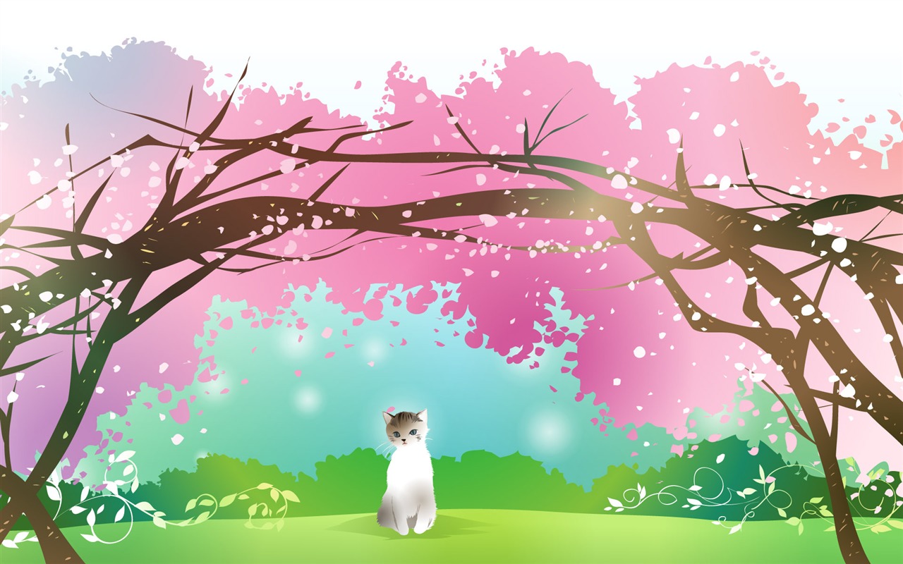 Vector fantasy landscape #1 - 1280x800