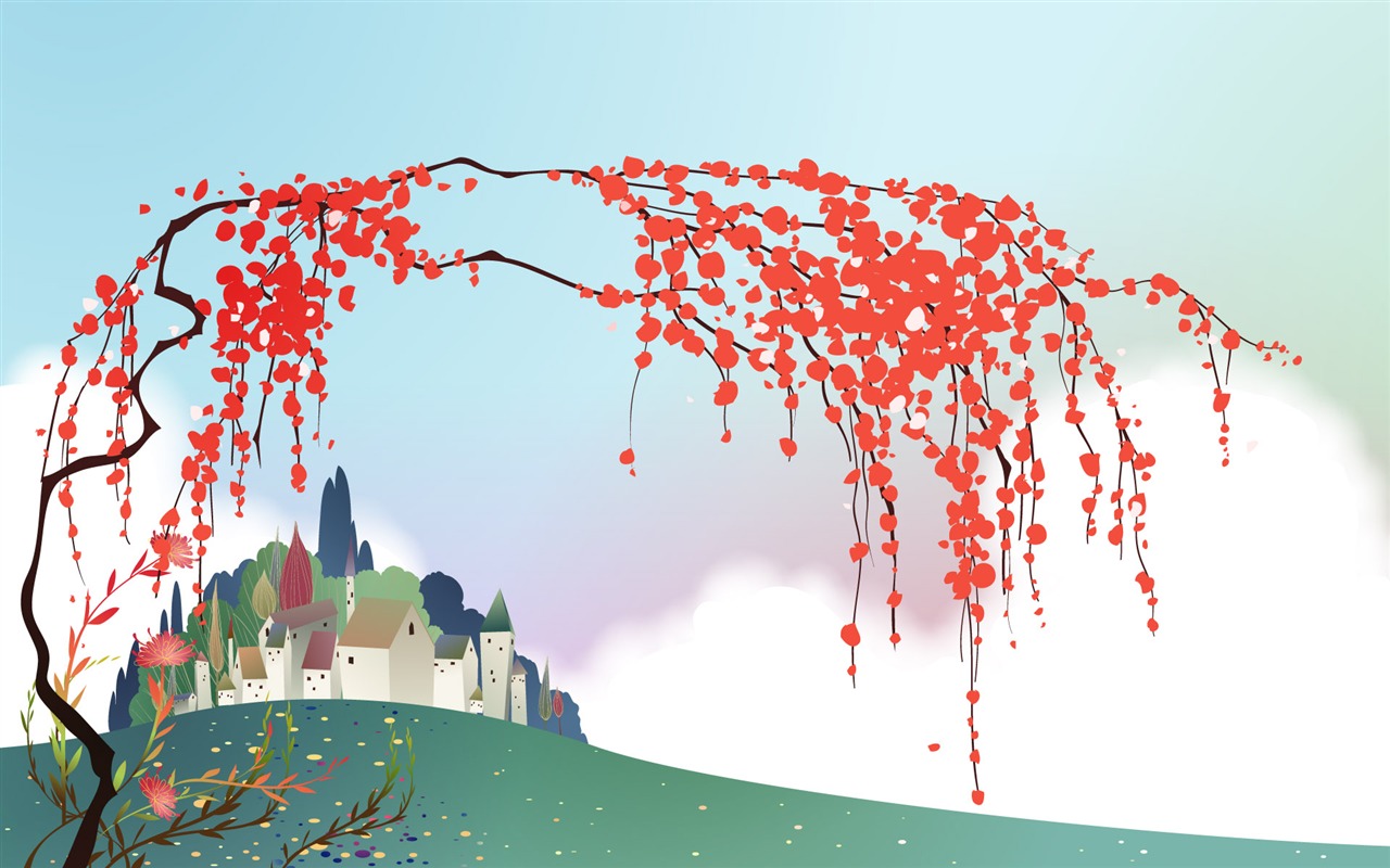 矢量夢幻景色 #5 - 1280x800