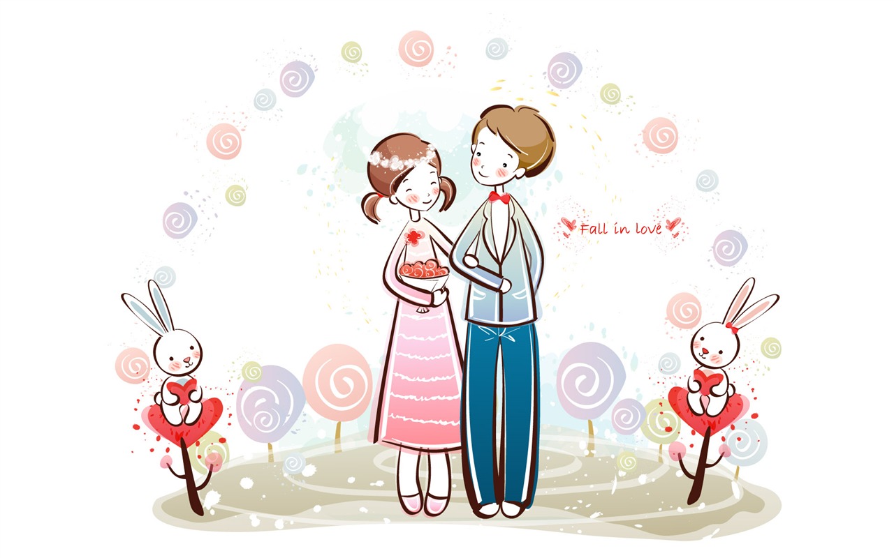 Cartoon Valentine's Day wallpapers (2) #10 - 1280x800